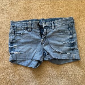 MADEWELL - 4” Low Rise Light Faded Denim Short, Vintage
